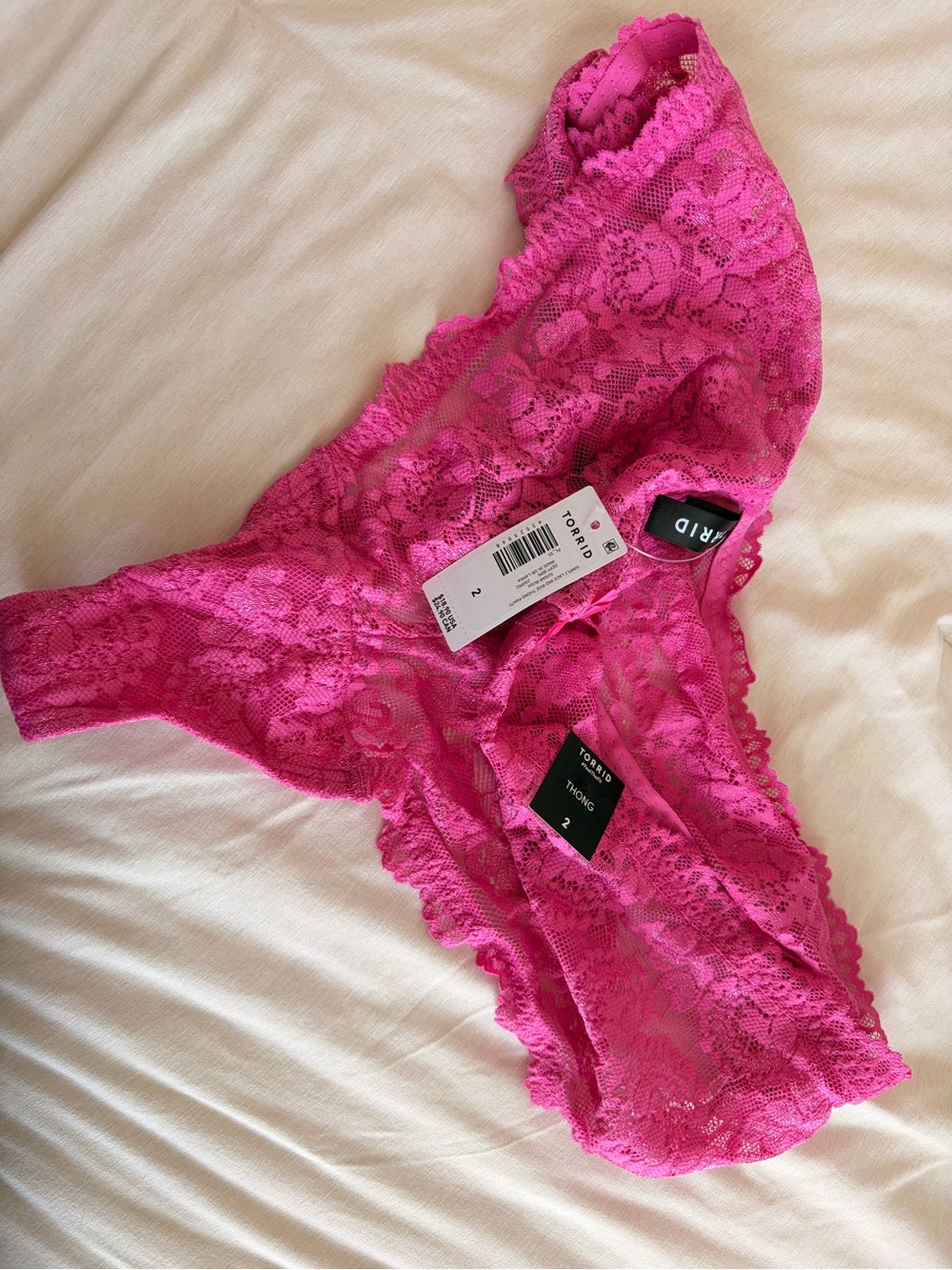 NWT Torrid Hot Pink Lace Thong - Women's Intimates